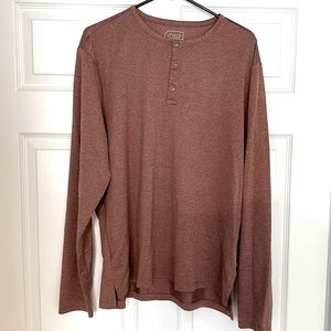 Men’s Large Orange Henley Shirt 5/$25